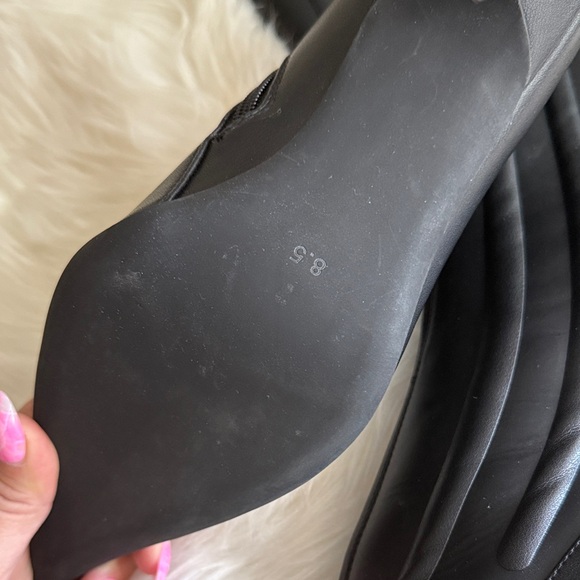 Jeffrey Campbell Black Heeled Boots thigh high - Picture 5 of 14